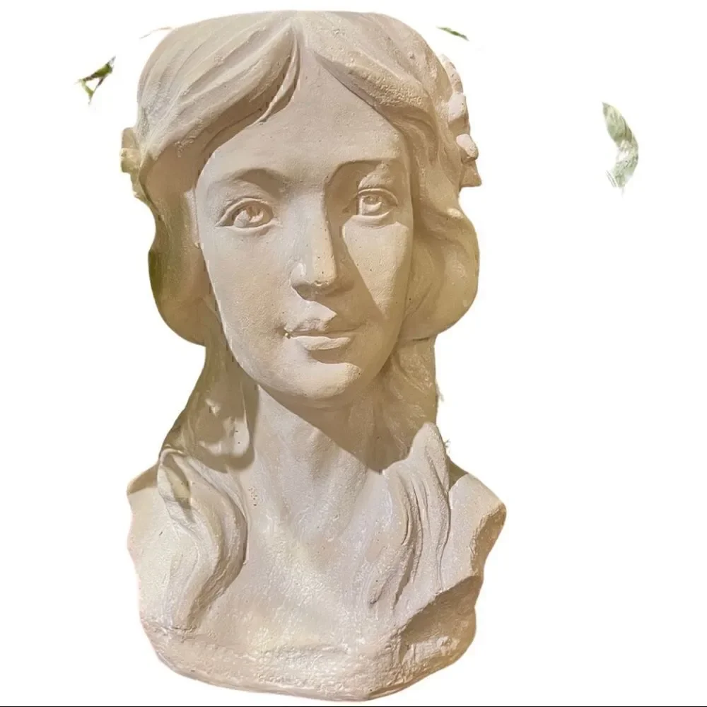 Beautiful Lady Planter Resin Plaster Large Size at 13” Perfect for your Monstera